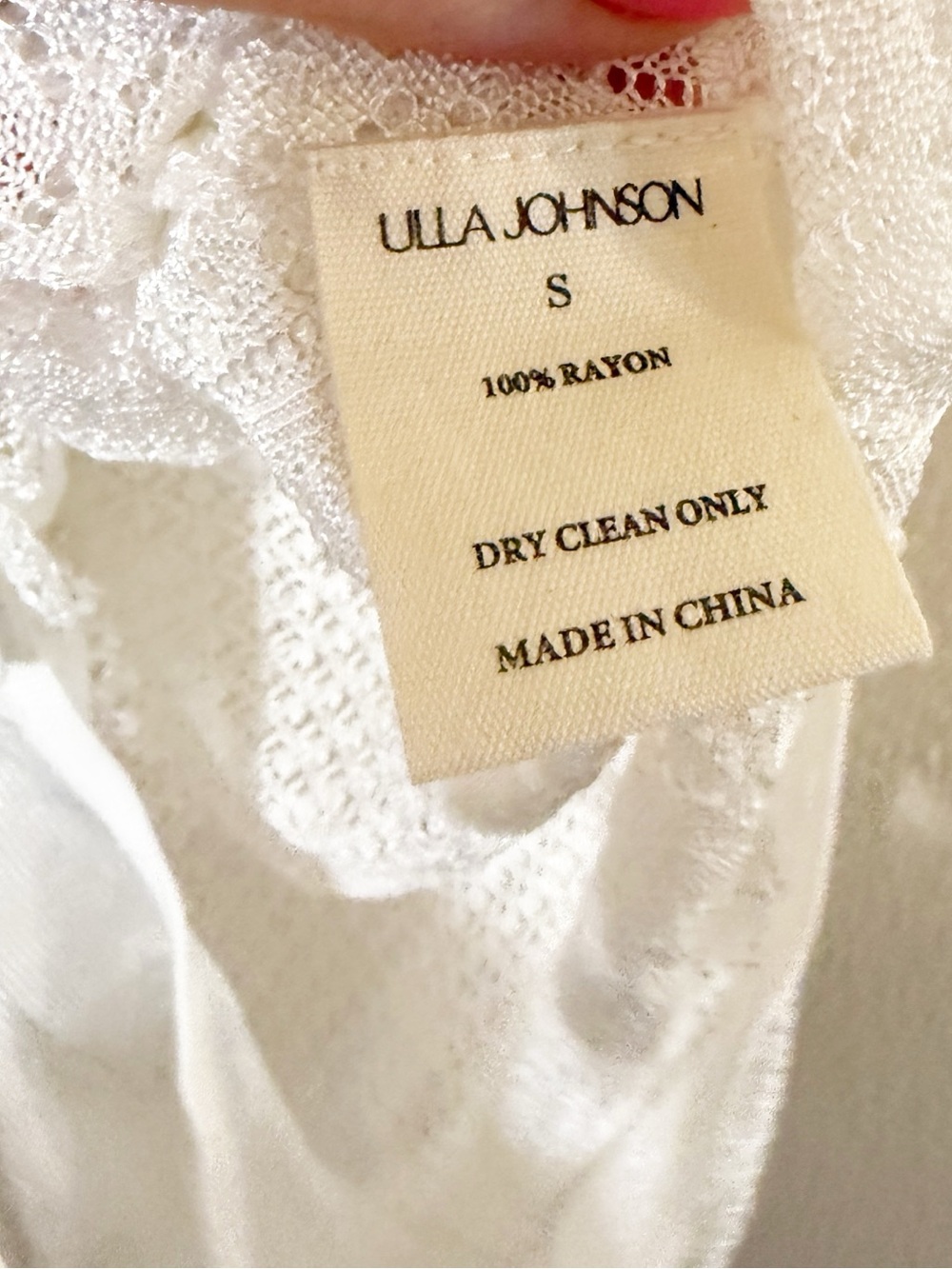 Ulla Johnson Bania Knit Bodysuit in Pearled Ivory Ruffle Pointelle Drop Needle - Picture 10 of 12